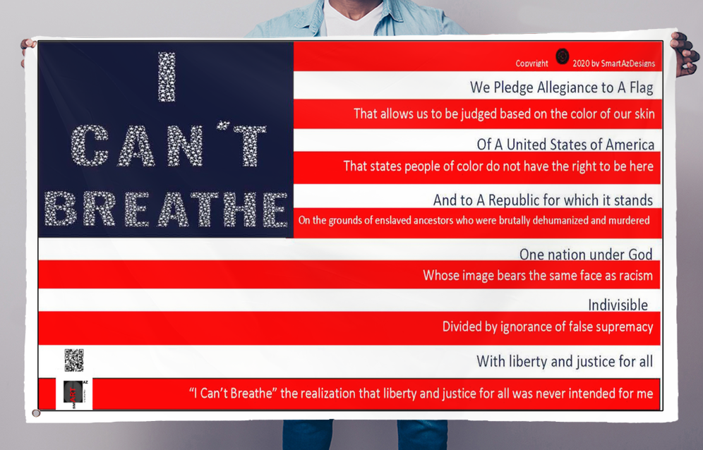 I Can't Breathe Outdoor Flag 5' x 3'